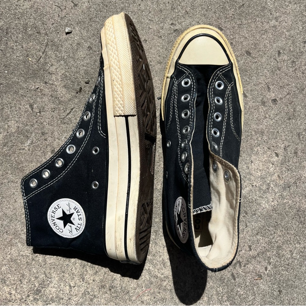 black Chuck 70 high top sneakers